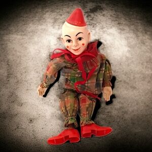 Hazzelles Bimbo The Clown Marionette Puppet BODY ONLY Composite Head 802 Vintage